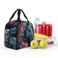 thumbnail image 4 of KLL Colorful Floral Patterned Horse Print Insulated Lunch Bag Women, Reusable Cute Tote Lunch Box for Adult & Men, Leakproof Cooler Lunch Bags for Work Office Travel Picnic, 4 of 5