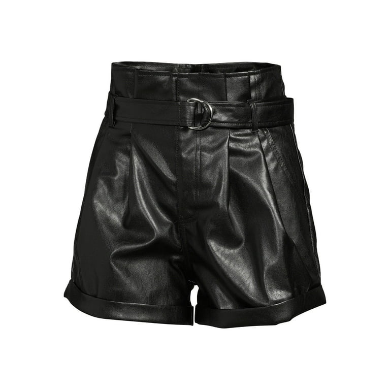 Pleather paper boy shorts – Dm Boutique