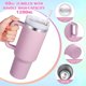 thumbnail image 4 of Vaso INNOTECHSC de 40 oz con Asa y Tapa con Pajita | Vaso Aislado, Botella de Agua Reutilizable de Acero Inoxidable, Taza de Viaje, Portavasos, Apto para el Hogar, la Oficina O el Automóvil, 4 of 4