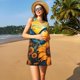 thumbnail image 3 of Balery Colorful Cloud Butterfly Sunflower Vestidos de verano para mujer con estampado: vestido holgado sin mangas, vestido playero informal y cómodo para días calurosos., 3 of 7
