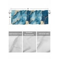 thumbnail image 4 of Valances for Windows Teal Blue Rod Pocket Cafe Window Treatments Valance Curtains for Kitchen Bathroom Laundry Basement Windows 56"x16", 4 of 9