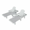 thumbnail image 2 of WestinTrends Dylan 3 Piece Adirondack Poly Reclining Chaise Lounge With Arms, White, 2 of 2