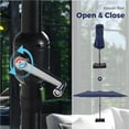 thumbnail image 3 of Alpha Joy 15ft Double-Sided Large Patio Umbrella with Base Included, Crank Handle, Navy Blue, 3 of 7