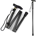 thumbnail image 1 of Bastones para Caminar Plegables Ajustables 33-37 pulgadas Negros de Aluminio, 1 of 5