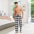 thumbnail image 7 of CROPD Crowbar Plaid Pattern Pajama Pants Mens Lounge Pants Super Soft Men Pajama Bottoms with Drawstring & Pockets, 7 of 7