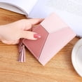 thumbnail image 3 of Cartera corta con cremallera para mujer, estilo borla, monedero sencillo y moderno, 3 of 6
