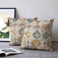 thumbnail image 2 of Pillow Covers 26x26 Set of 2, Farmhouse Morocco Throw Pillow Covers Decorative Couch Cushion Cover, Boho Abstract Shabby Texture Art Microfiber Soft Square Pillowcases for Bedroom Living Room Sofa, 2 of 9