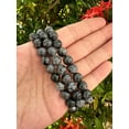 thumbnail image 4 of Black Labradorite Crystal Bead Bracelet 8mm, Wholesale Genuine Black Labradorite Stretch Gemstone Bracelet, Gift for Men & Women (1), 4 of 9