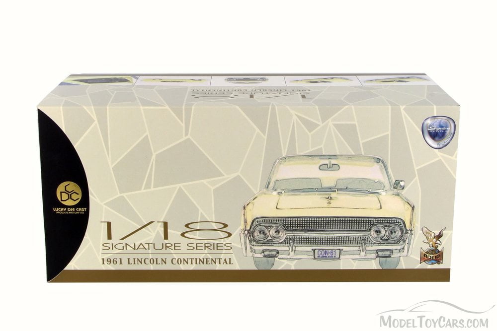 1961 Lincoln Continental Limousine, Yellow - Lucky 20088 - 1/18