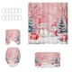 thumbnail image 3 of Yhmxh Decoración del baño Cortina de ducha navideña con fondo de Papá Noel, tela para colgar en el baño Organizadores y almacenamiento de baño Accesorios de baño, 3 of 5