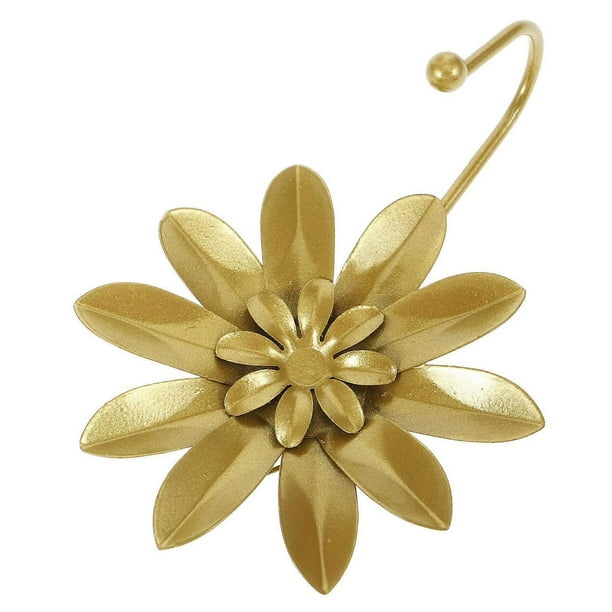 Metal Wall Hook Decorative Flower Design Sturdy Durable Coat Hanger for Living Room Bedroom Entryway Easy Installation Elegant Style