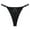 Black, variant on cfhntfmh Thongs for Women Low Waisted G-String Underwear Soft Breathable High Cut T-Back Bikini Panties
