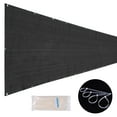 thumbnail image 1 of Yescom 4x50' 4ft Tall Black Privacy Fence Screen Mesh Windscreen 180gsm Virgin HDPE Fabric Slat Fencing Shade Cover, 1 of 11