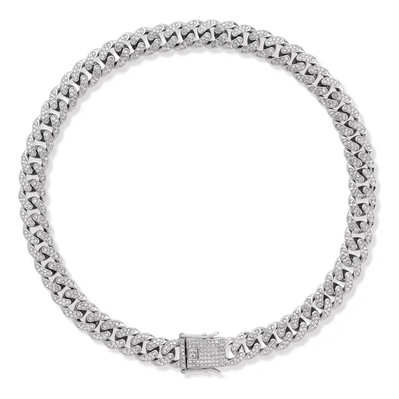 Cadena Para Perro, Collares Cubanos De Plata, Cadena De Meta