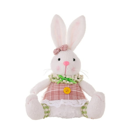 

2024 Home Easter Ornaments Decorations With Lights Glowing Rabbit Doll Window Atmosphere Arrangement Cartoon Glowing Rabbit Children s