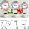 thumbnail image 4 of Designart "Playful Matrix of Multicolor Pop Art" Pop Art Polka Dot Round Wall Mirror - Oval Printed Decorative Mirror - Multiple Color Options, 4 of 5