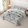 thumbnail image 3 of Erosebridal Happy Camping Camper Bed Spread Queen, Pet Dog Lovers Queen Coverlet Set, 3pcs 1 Quilt and 2 Pillowcases, 3 of 7
