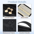 thumbnail image 3 of Unique Bargains Toiletry Bag Travel Makeup Bag with Detachable Makeup Brush Divider for Women Girls Black, 3 of 7