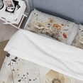 thumbnail image 4 of Designart "Bohemian Earthly Floral composition II" Abstract Bedding Covert Set - Abstract Boho White Bohemian Bed Set With 2 Shams, 4 of 6
