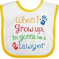 thumbnail image 3 of Inktastic Future Lawyer Boys Girls Attorney Boys or Girls Baby Bib, 3 of 4