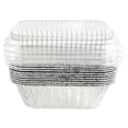 thumbnail image 2 of Handi-Foil 1 lb. Aluminum Mini-Loaf/Bread Baking Pan w/Clear Low Dome Lid 100/Pk (Pack of 100), 2 of 7