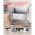 thumbnail image 2 of 62 Inch Dog Grooming Bath Tub Stainless Steel w Stairs Water Filter Left, 2 of 6