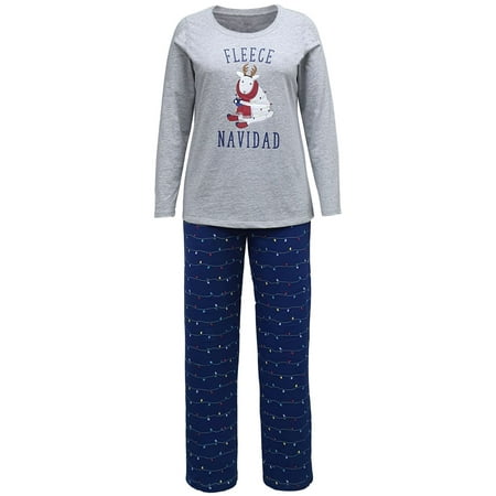 

Family Pajamas Matching Women s Fleece Navidad Family Pajama Set (Navy) Navy Small