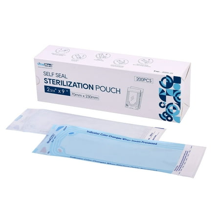 OneMed Dental Self-Sealing Sterilization Pouches 2.75x9 inch 200/Box 1 Box