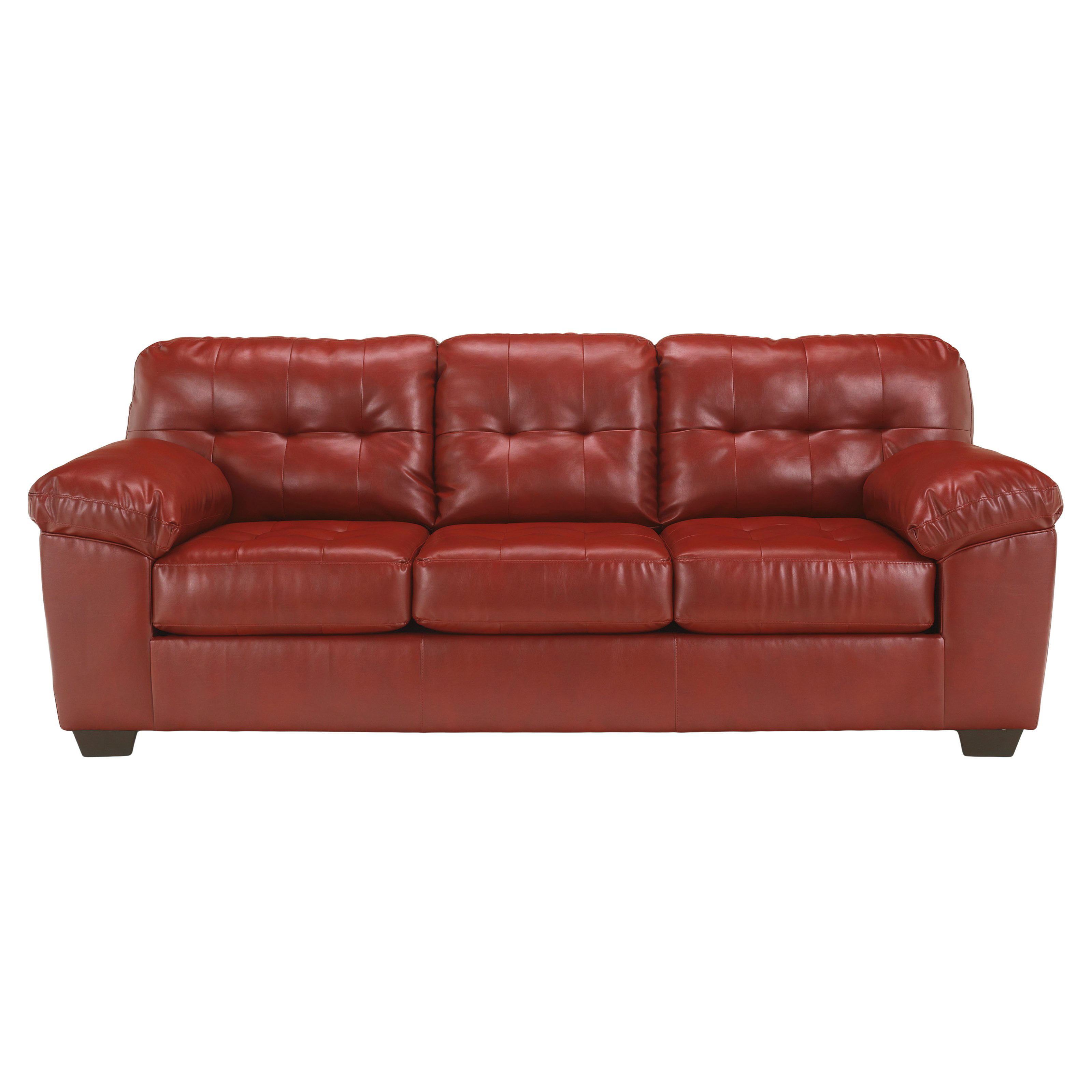 Ashley Alliston Leather Sofa Red, Ashley Furniture Faux Leather Reviews