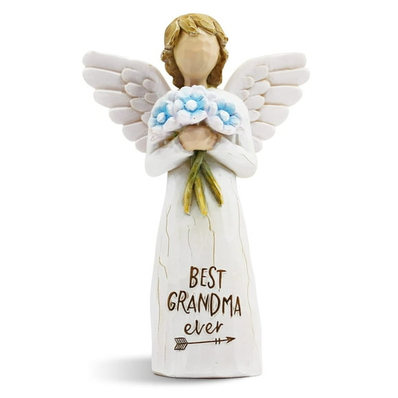 Figura de la mejor abuela de Aukest esculpida a mano, 14 cm, pintada a mano