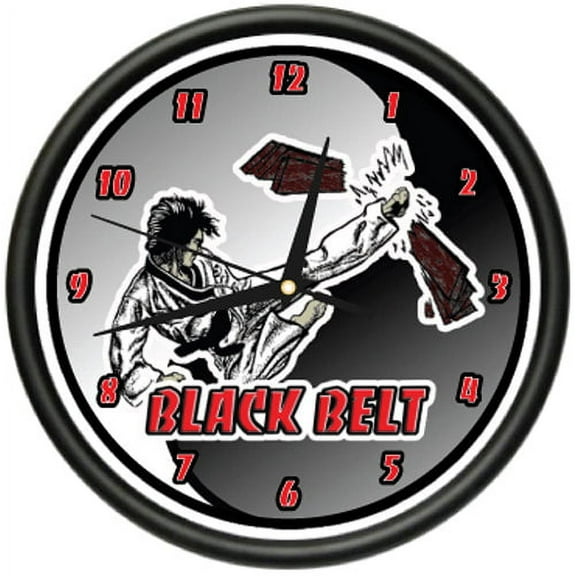 BLACK BELT Wall Clock karate tae kwon do judo gift