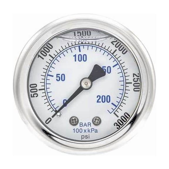 Pic Gauges Pressure Gauge,1/8 in. NPT,2 in. 202L-208P