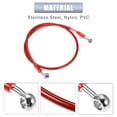 thumbnail image 6 of Unique Bargains 95cm 37.4" Length 10mm ID Motorcycle Hydraulic Brake Line Oil Hose Pipe 28° 0° Stainless Steel Red, 6 of 6