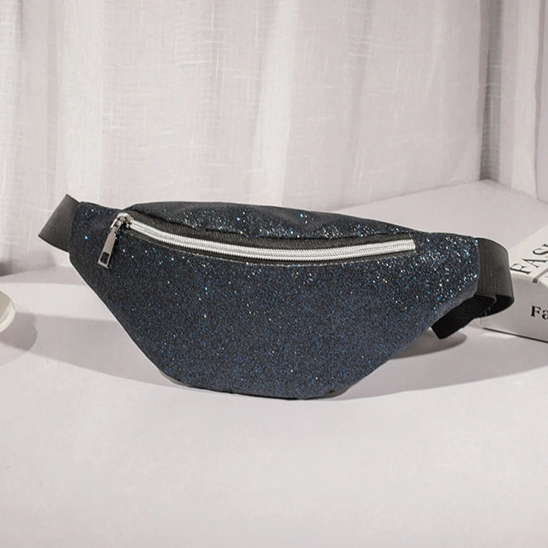 Inevnen Bling Sequins Fanny Waist Pack Glitter Shoulder Chest Bag with Adjustable Belt for Women Girl Walmart