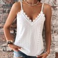 thumbnail image 2 of aidice Womens Tank Tops Eyelet Lace Deep V Neck Sleeveless Loose Spaghetti Strap Comfy Casual Summer Tops, 2 of 6