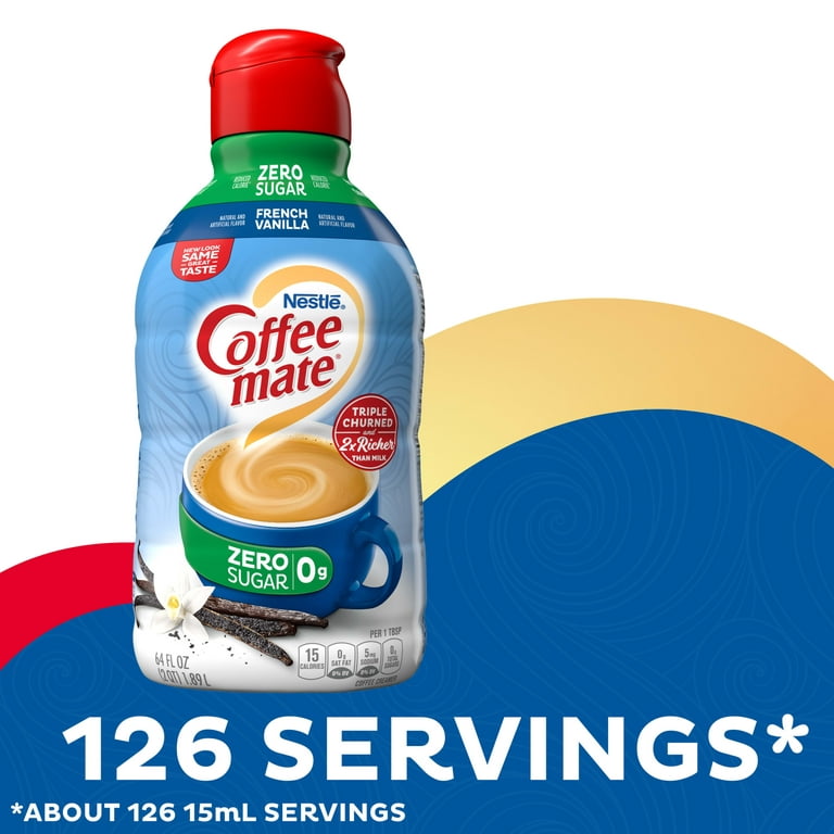 Coffee Mate® Zero Sugar French Vanilla Coffee Creamer, 64 fl oz