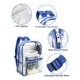 thumbnail image 3 of Clear Backpack, EEEkit Waterproof Transparent Backpack with Reinforced Strap, See Through Bookbag for Stadium,Travel, School, 3 of 6