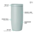 thumbnail image 3 of Taza de café de viaje, simple y moderna, Voyager, 480 ml, cristal marino, 3 of 8