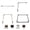Black, variant on Walter Multi Angle Ceiling Rod/ Room Divider/ Bedroom Canopy Adjustable 28-48 inch - Three Sided - Black
