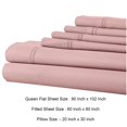 thumbnail image 5 of Benjara BM231597 Mesa 1200 Thread Count Double Hole Hem Queen Sheet Set, Pink - 6 Piece, 5 of 5