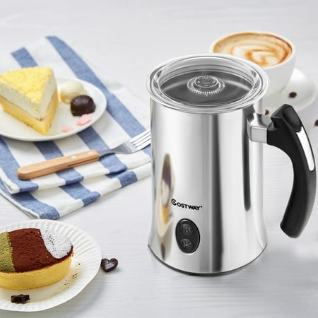 milk frother steamer heater automatic electric function cold zoom gymax