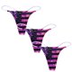 thumbnail image 1 of Gibobby Calzoncillos hipster Tanga de ropa interior transpirable con estampado sexy para mujer de 3 piezas(Rosa， M), 1 of 3