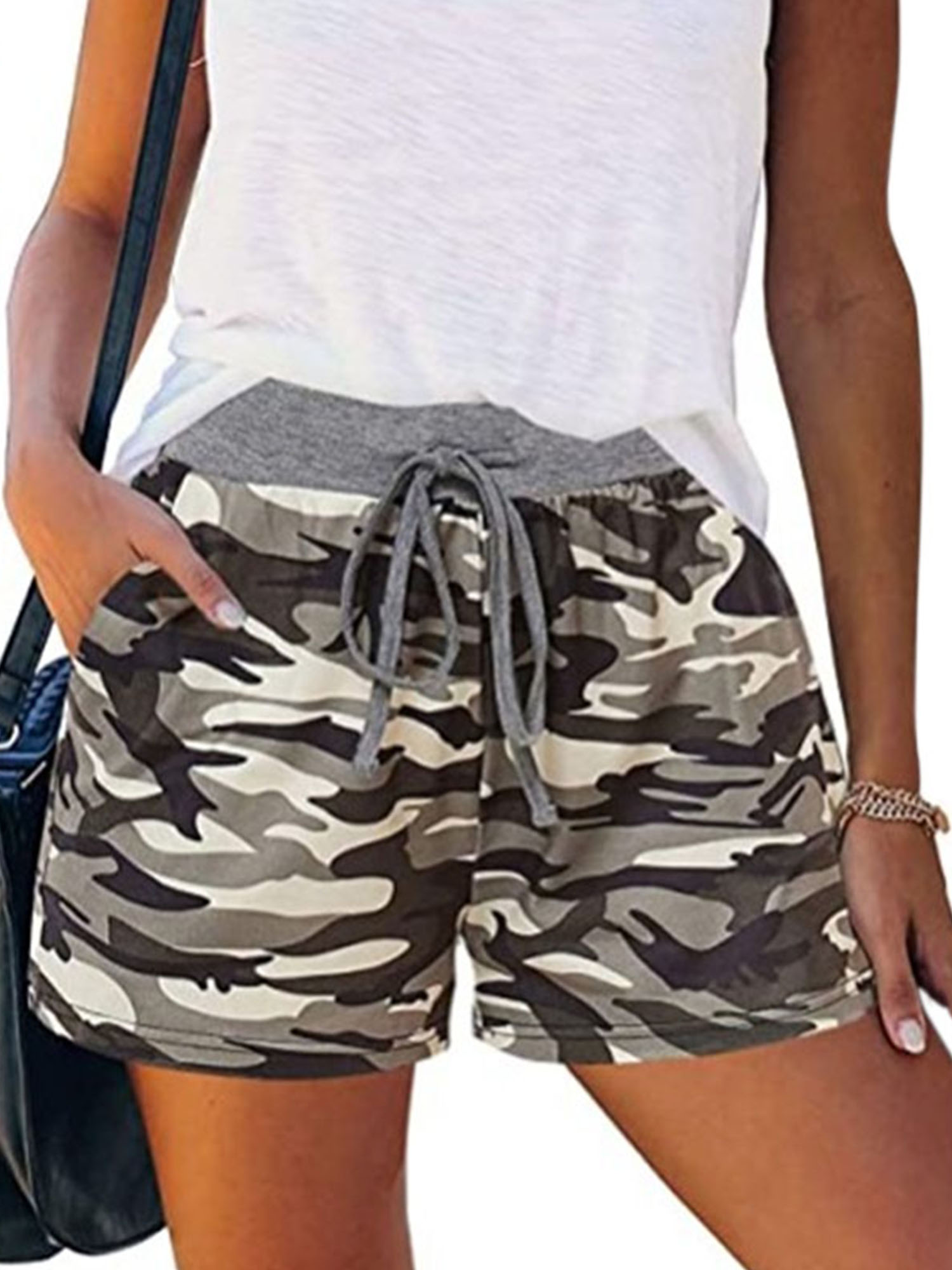 Voqeen Casual Pants Cotton Yoga Dancing Shorts Women Summer Sports Shorts Running Athletic Shorts Elastic Waist Shorts Pyjama Bottoms Lounge Shorts Sleep Shorts