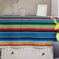 thumbnail image 5 of 2X Mexican Blanket Sarape Picnic Rug Throw Tablecloth Hot Rod for Yoga Party , 120X180cm,2 x Table Runner,Lake Blue, 5 of 6