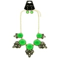 thumbnail image 2 of Mi Amore Necklace-Earring-Set Green/Gold-Tone, 2 of 3