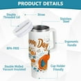 thumbnail image 2 of Yayeee 30oz Stainless Steel Tumbler with Straw and Handle Double-Wall Insulated Travel Water Bottle, Big Pumpkins, 2 of 8