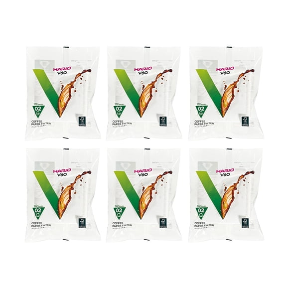 Hario V60 Paper Coffee Filter, Size 02, White, 600ct