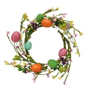 Evron International EV-125R-6 Easter Candle Ring with Artificial Easter Egg, Spring Floral Candle Ring, Easter Decorations for Home Kitchen or Dinning Table