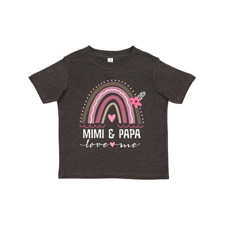 

Inktastic Mimi and Papa Love Me Rainbow Gift Toddler Toddler Girl T-Shirt