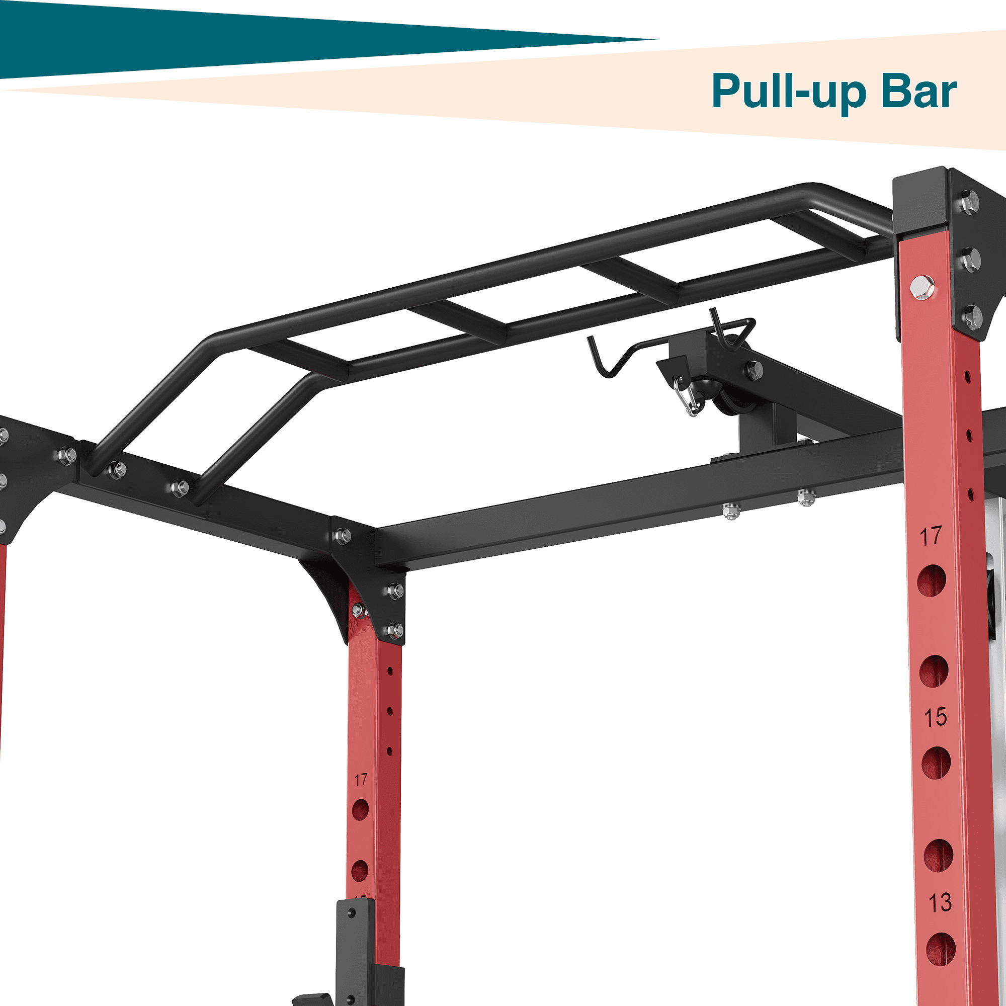 CazToi 1200 Lbs Multi-Functional Power Rack with Adjustable Cable System Full Body Workout Rack Gym Equipment
